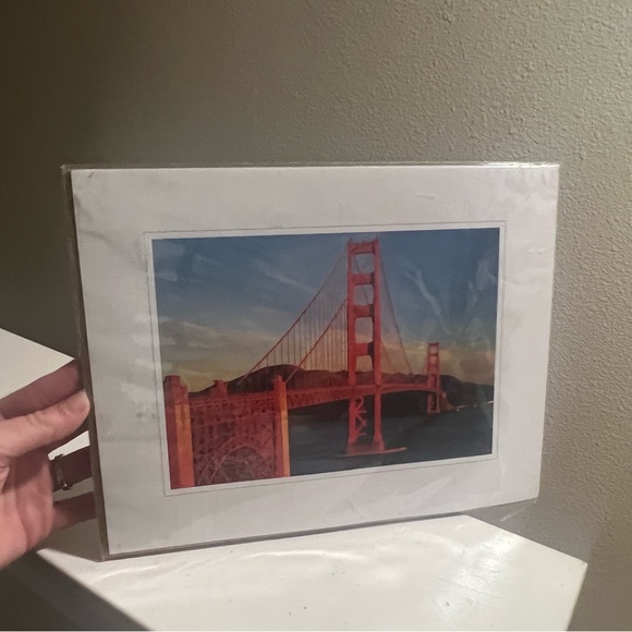 San Francisco Golden Gate Bridge Print Photo New In Plastic 8 1/2 X 11 - Picture 1 of 7